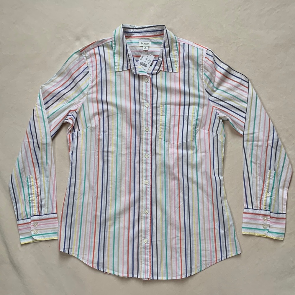 NEW J.Crew long sleeve button-up top, size medium